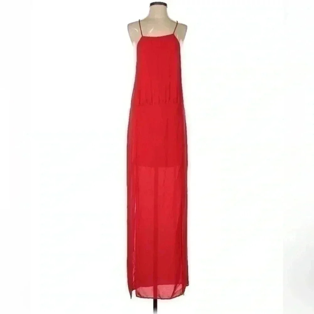 BCBGMAXAZRIA | Chili Pepper Red Sleeveless Formal Maxi Dress Size 2 XS